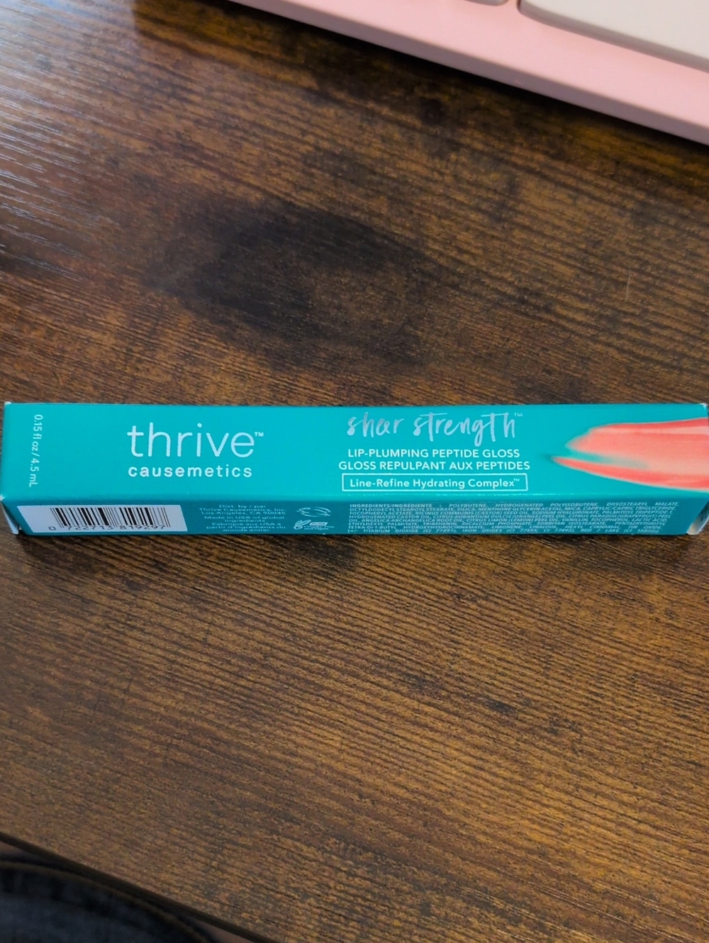 Thrive Causemetics Lip-Plumping Peptide Gloss - Shar Strength (Teal Box)